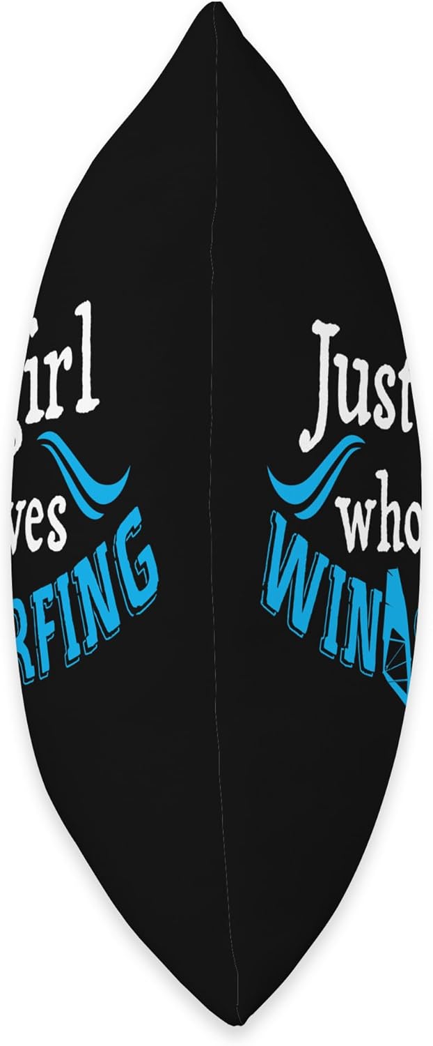 Windsurfer Windsurfing Windsurf Kitesurfing Motifs Joke Saying Girls Windsurfer Throw Pillow, 16×16, Multicolor