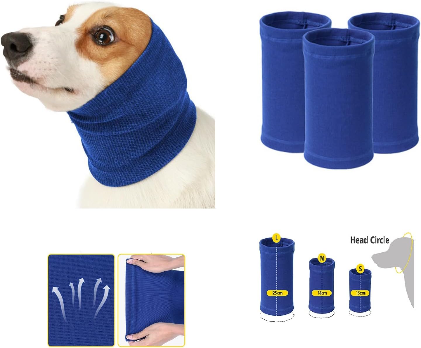Tapa de agua para perros, cubierta para las orejas de baño, protectores de oídos para perros, protectores de oídos sin envoltura, comodidad para las