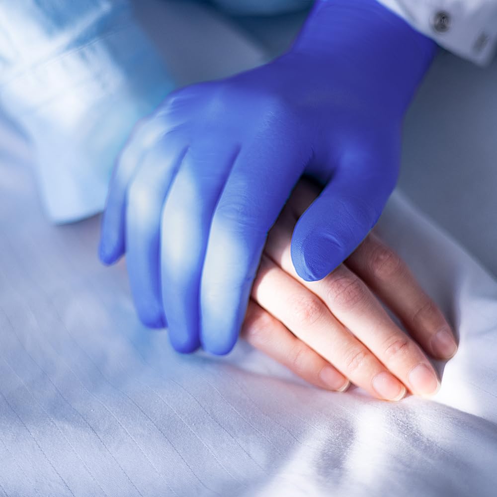 TRONEX – Paquete de 500 guantes de examen de nitrilo azul violeta, guantes médicos desechables para examen, guantes de examen de quimioterapia