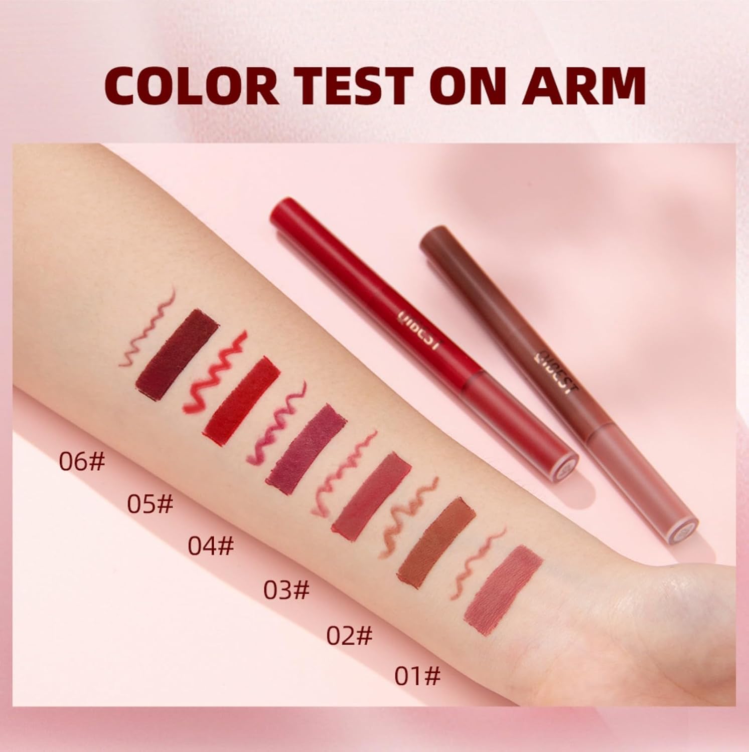 Kit de 3 lápices labiales líquidos mate y delineador de labios 2 en 1, juego de brillo labial pigmentado y delineador de labios de larga duración e