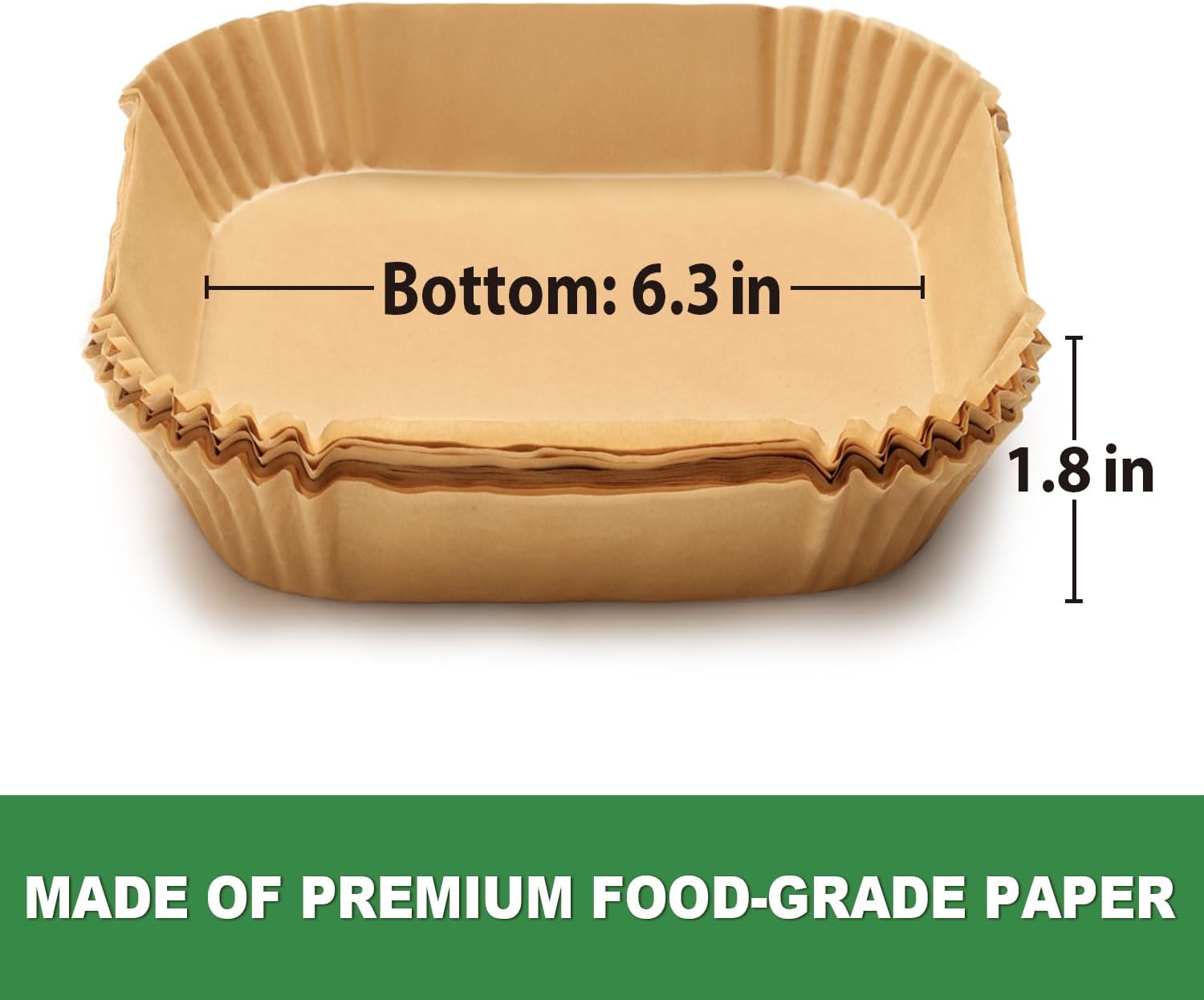 Forros desechables para freidora de aire, papel pergamino para freidora de aire de 6.5 pulgadas, compatible con COSORIChefmenInstantPot 3-5QT