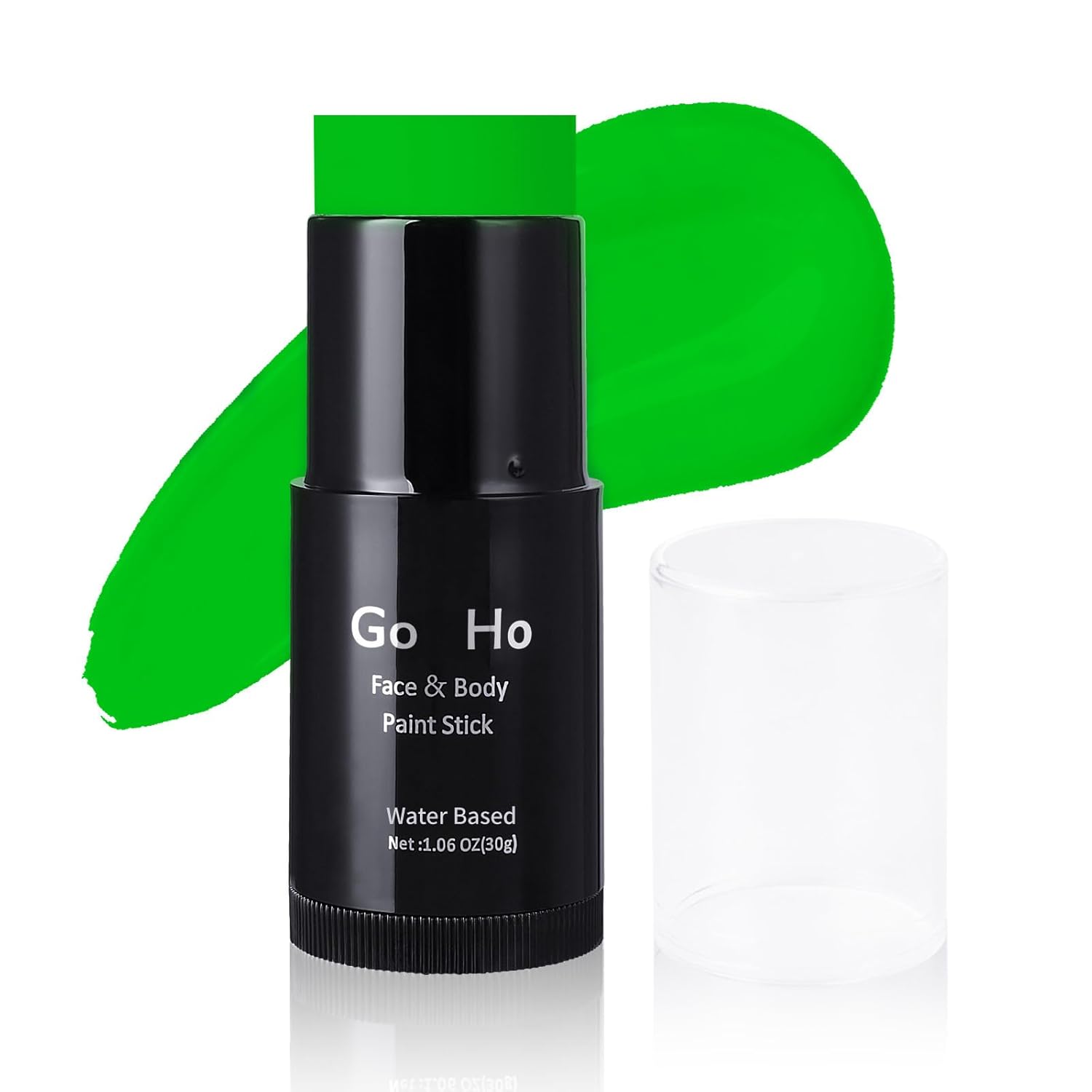 Go Ho Pintura facial verde Tiendaas, barra de maquillaje facial lavable a base de agua, no tóxica de cobertura completa, pintura corporal en crema