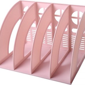 SAYEEC Archivador para revistas, archivador de escritorio, 3 compartimentos, color rosa, hueco, organizador de archivos, estantes de oficina, SAYEEC Archivador para revistas, archivador de escritorio, 3 compartimentos, color rosa, hueco, organizador de archivos, estantes de oficina,
