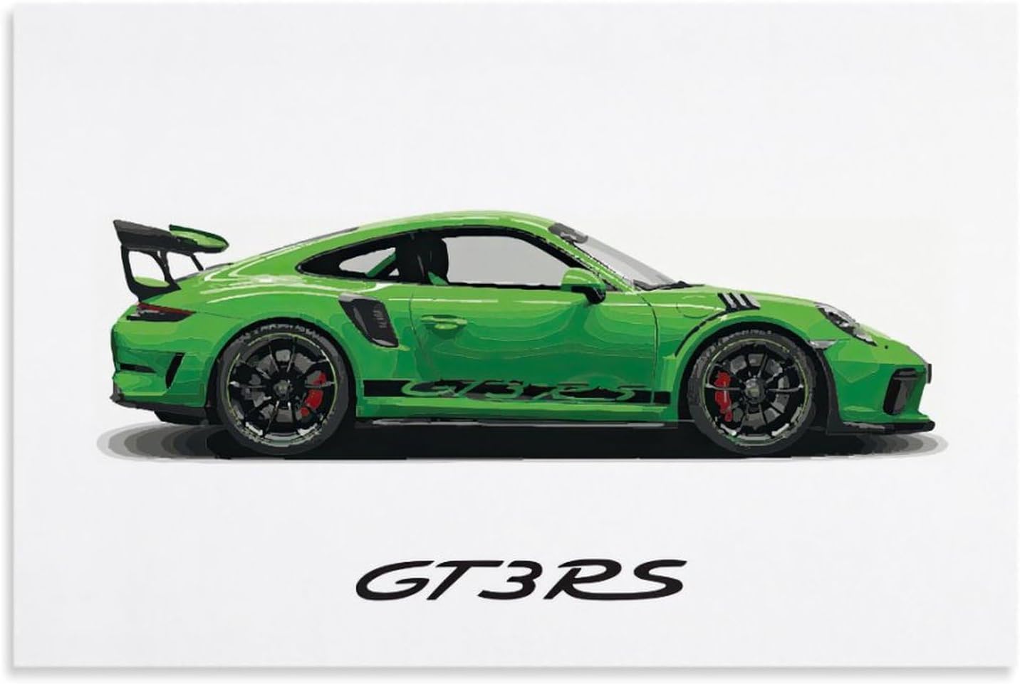 Póster de coche 911 GT3RS – Póster de pared de coche de carreras, pósteres vintage para hombres, impresiones artísticas de automóvil 911, lienzo