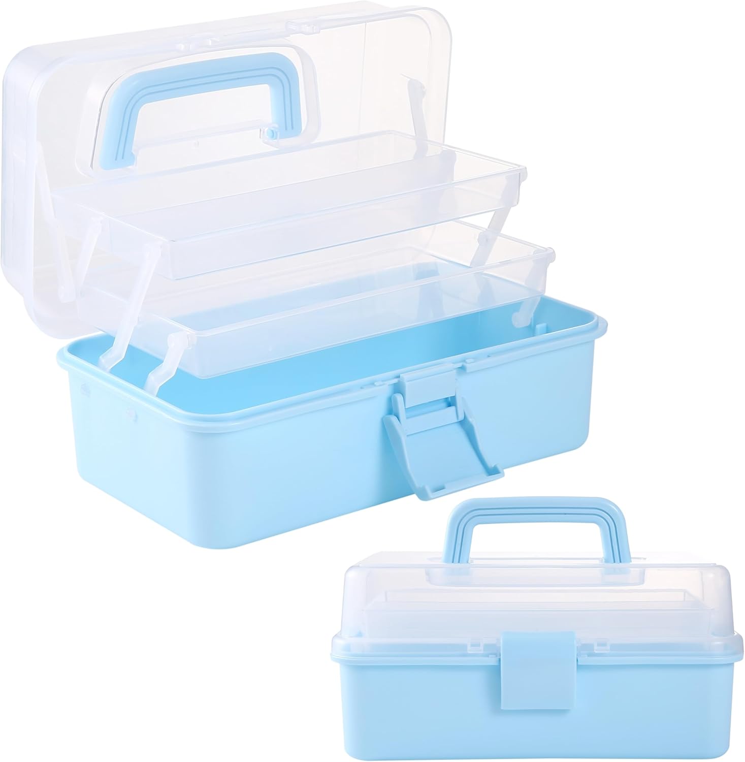 Flower River Caja organizadora plegable versátil de tres capas, ideal para arte y manualidades, juguetes, suministros de costura, joyas y