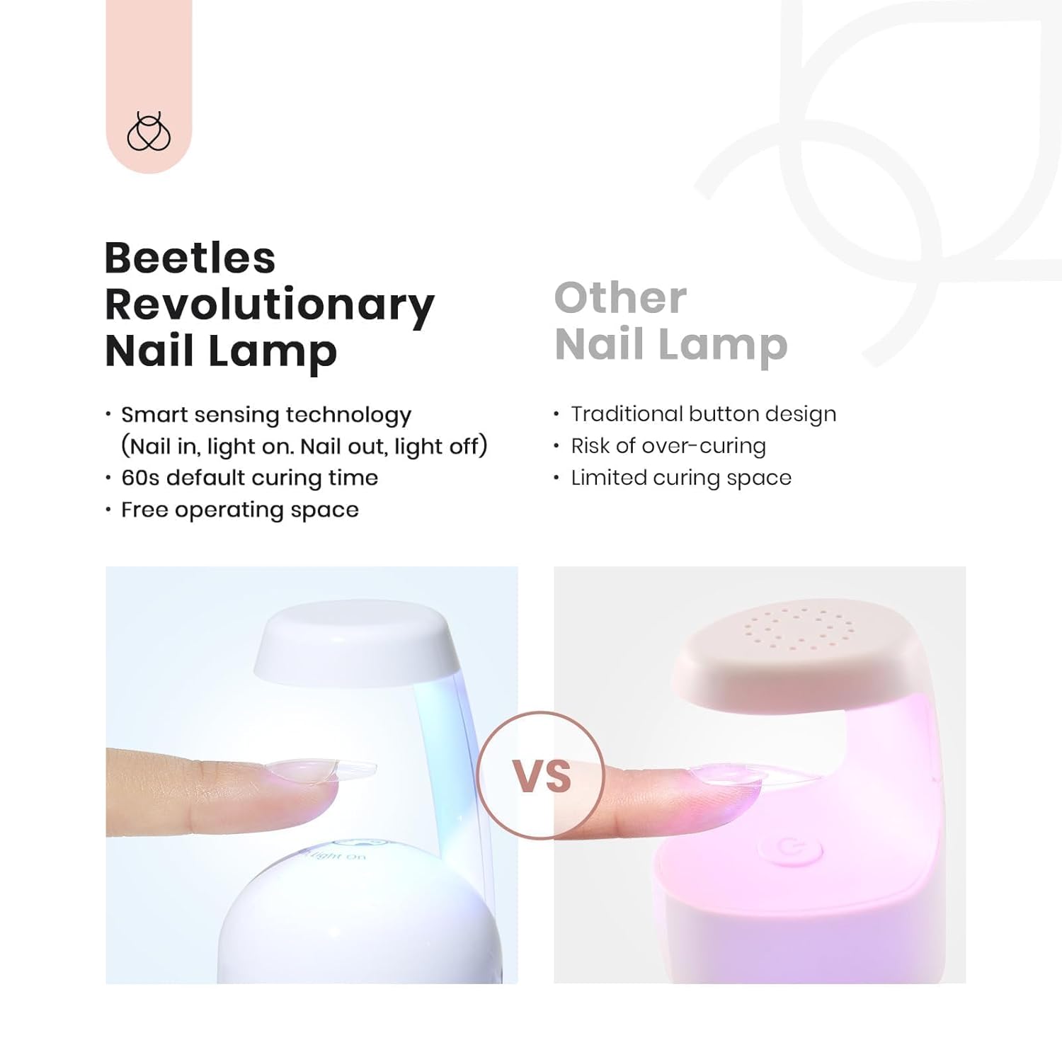 Beetles – Kit de uñas de gel de fácil extensión, color rosa nude, degradado, ataúd medio, cobertura completa, 240 puntas de uñas acrílicas postizas