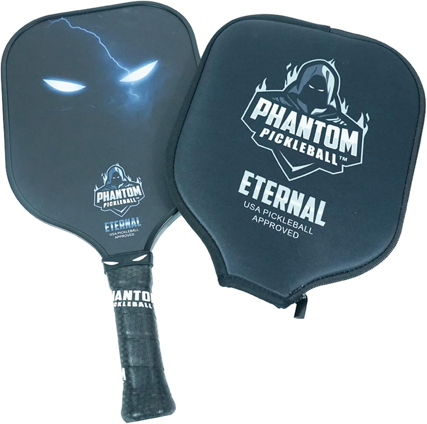 Phantom Eternal – Paleta de pickleball T700 de fibra de carbono de 0.551 in con cubierta de paleta de pickleball – Paletas de pickleball aprobadas