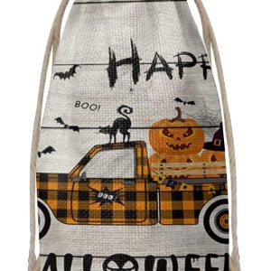 Bolsas de regalo de vino, con diseño de camión de Halloween, calabaza, gato negro, calavera, cuervo, murciélago, grano de madera, bolsas para Bolsas de regalo de vino, con diseño de camión de Halloween, calabaza, gato negro, calavera, cuervo, murciélago, grano de madera, bolsas para