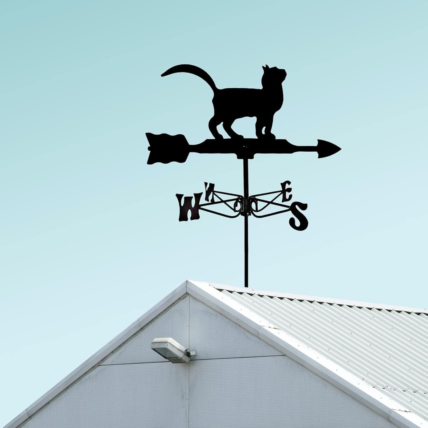 KLKCMS Weathervane – Vane para montaje en techo de 29.5 in de alto, estaca artística, estilo clásico, adorno de dirección del viento para césped,