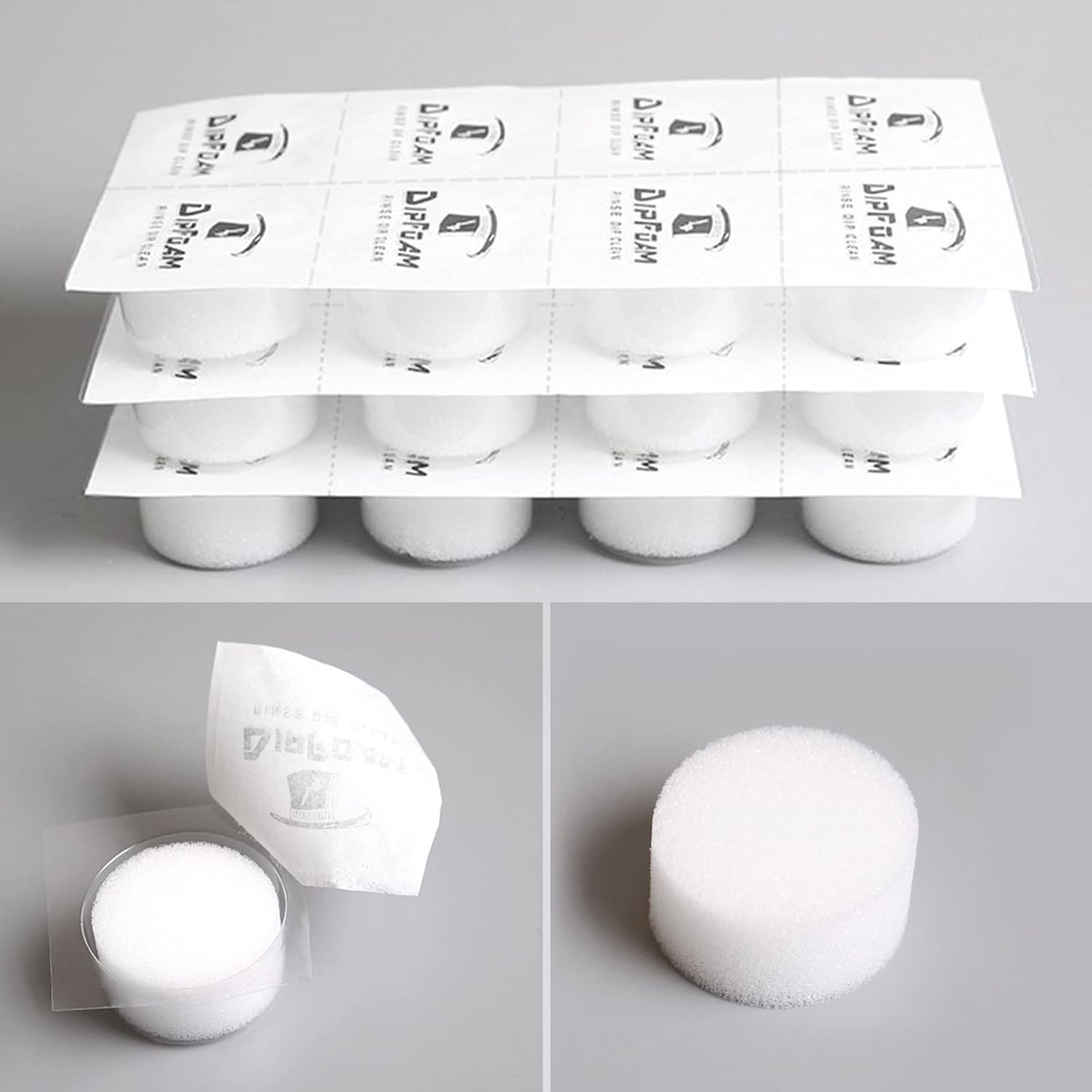 24 tapas de inmersión de espuma de inmersión, tapas de enjuague de espuma de inmersión, punta de limpieza, enjuague por inmersión para limpieza de