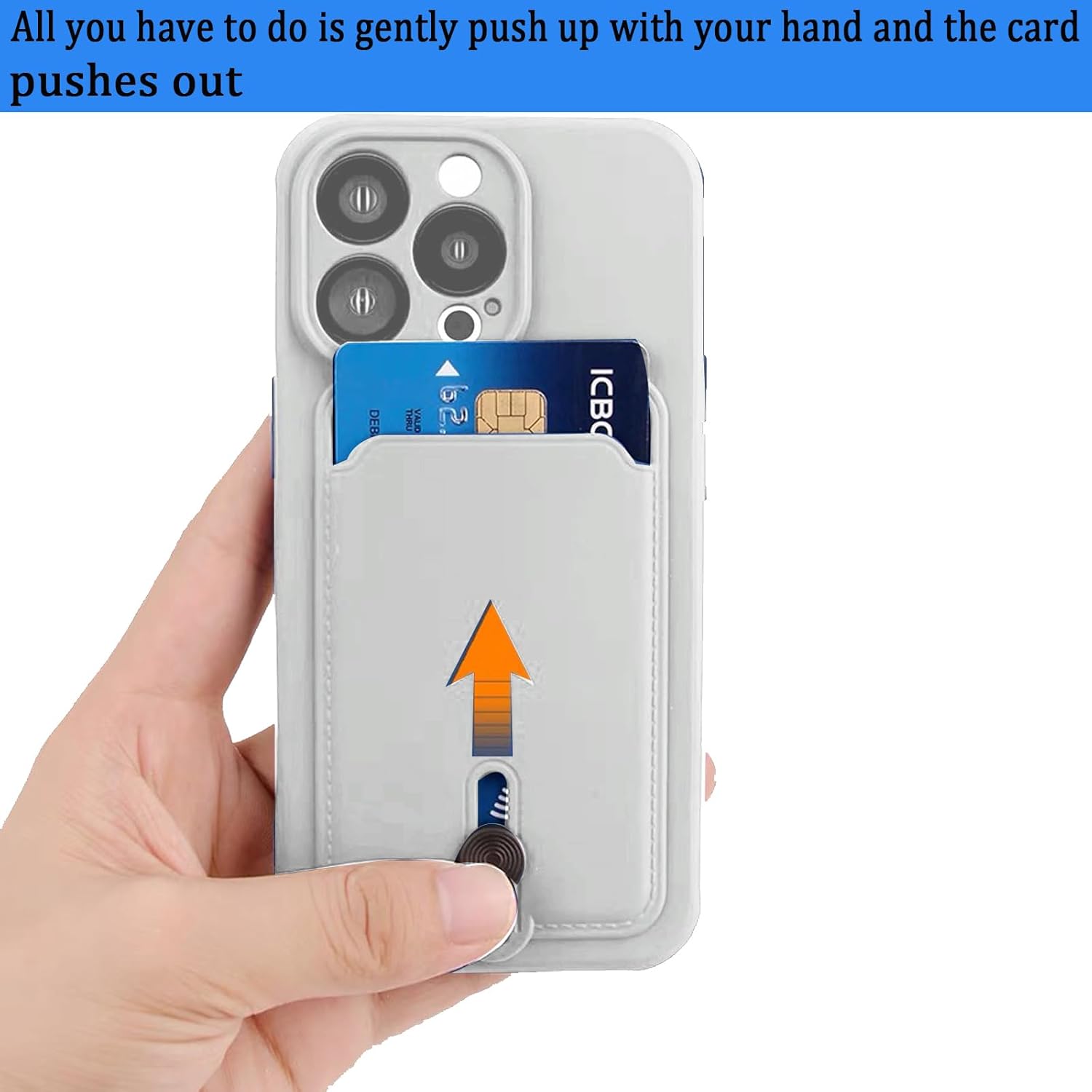 Funda compatible con iPhone 15 Plus con tarjetero para hombres y mujeres, con botón oculto para tarjetas, funda protectora tipo cartera, a prueba de