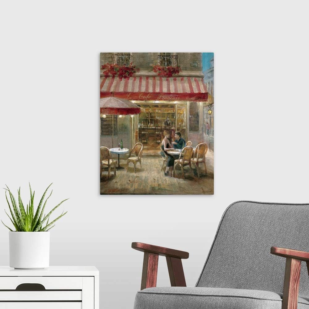 Lienzo decorativo para pared, diseño de Paris Cafe II