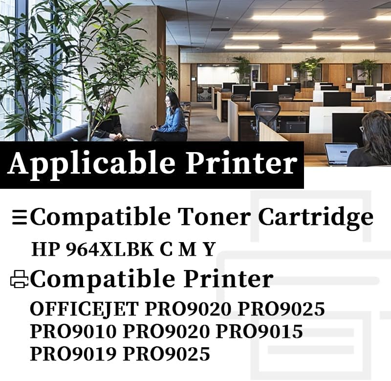 Cartuchos de tinta 964XL de repuesto compatible con HP 964XL para impresora HP OFFICEJET PRO 9020 PRO 9025 PRO 9010 PRO 9020 PRO9015 PRO9019 PRO