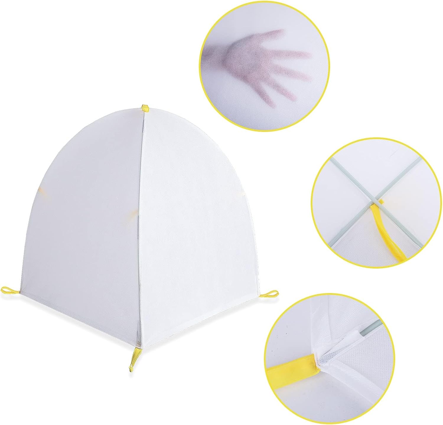 2 cubiertas de invierno para arbustos de invierno de 22 x 22 x 23 pulgadas, cubiertas de nieve de invierno y heladas con estacas, tienda de