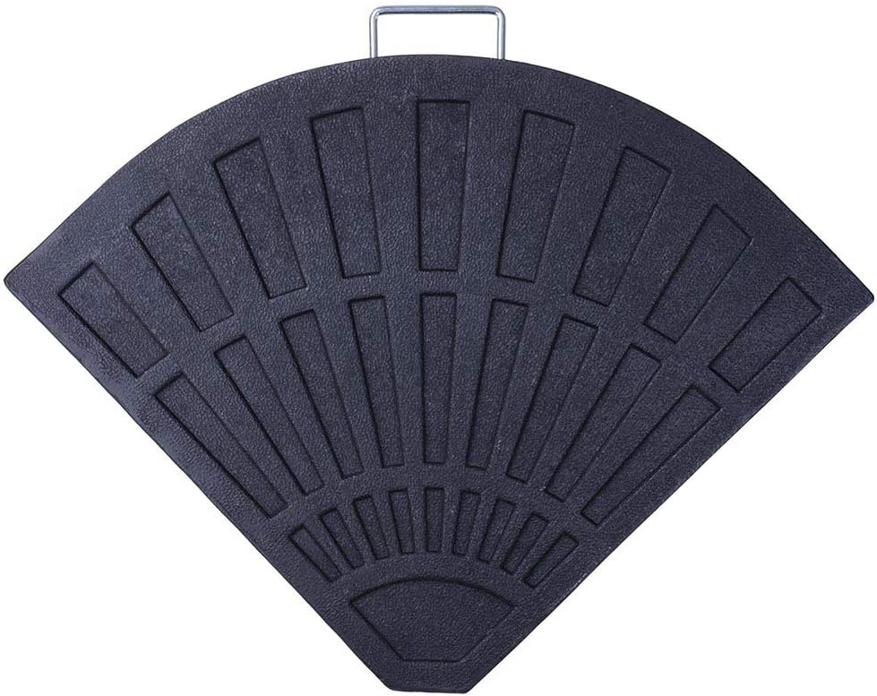 Yescom YES0364 – Soporte de base de resina en forma de abanico de 54 libras, 19 pulgadas, color negro para sombrilla de patio al aire libre (paquete