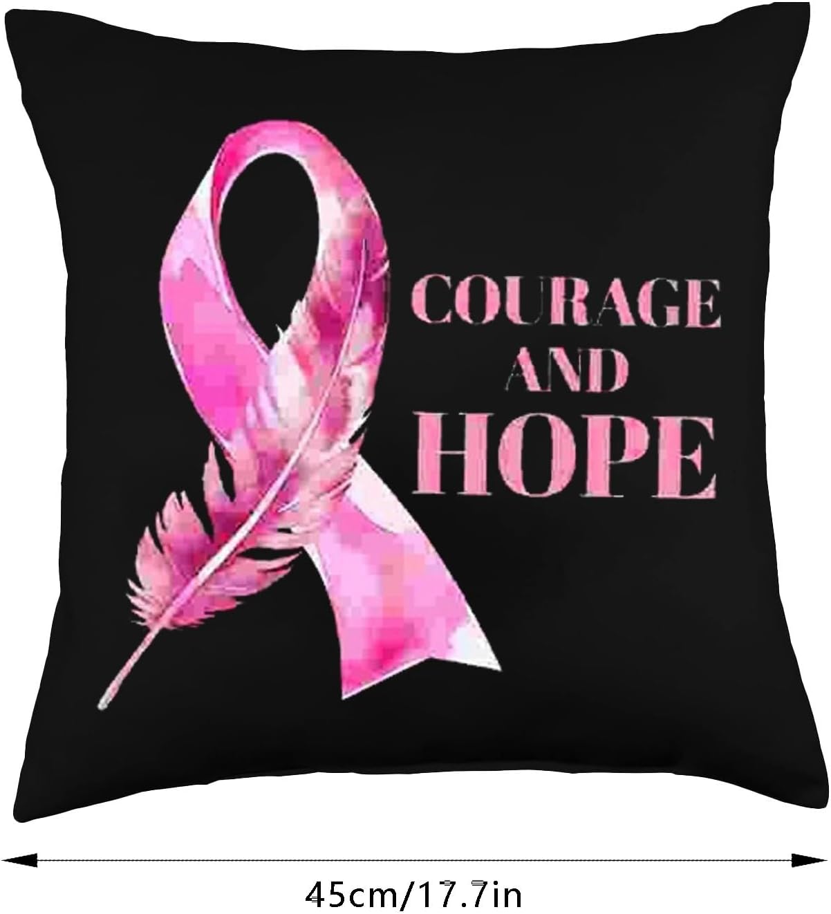Almohada de seda para mujer, regalo de cinta rosada, cáncer de mama, concienciación sobre el cáncer de mama, cinta rosa mariposa, almohada de seda