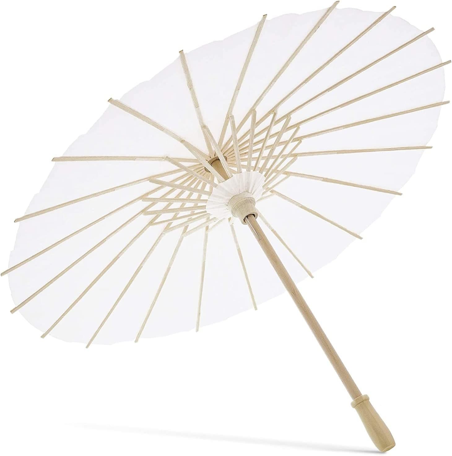 Sombrilla blanca pequeña para manualidades y accesorios fotográficos (15.5 pulgadas, blanco, paquete de 12), Blanco
