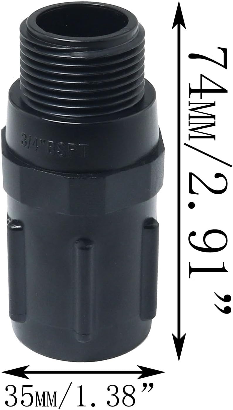 Regulador de presión Regulador de distribución de agua de riego por goteo, regulador de presión de 25 PSI, reductor de presión, válvula de flujo