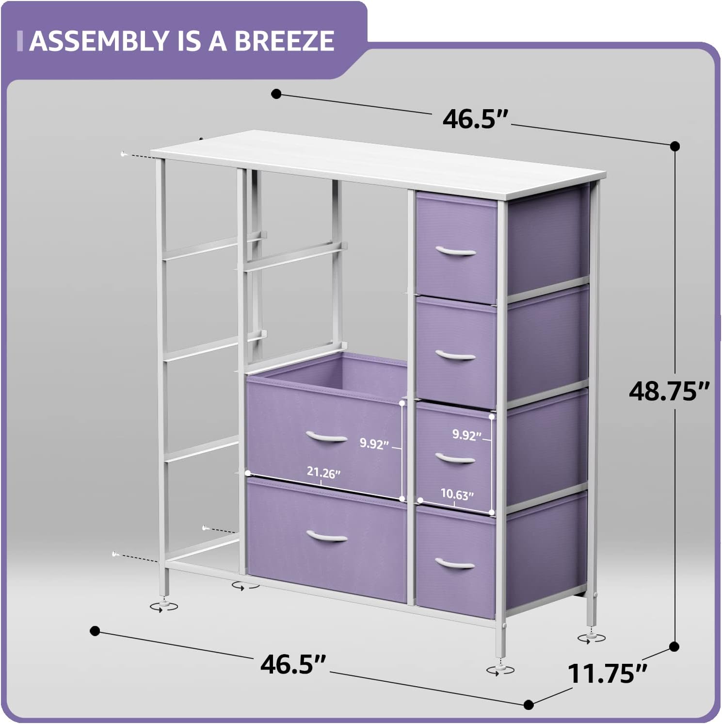 Sorbus Cómoda para niños con 12 cajones y soporte de TV de 5 cajones, juego de muebles a juego, cofres organizadores de unidad de almacenamiento