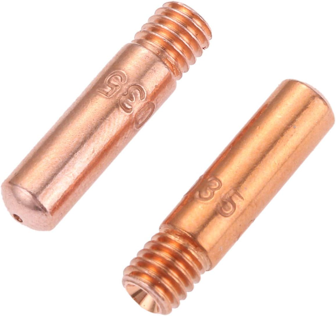 30 puntas de contacto de soldadura Mig 11-35 0.035 “compatibles con Tweco Mini#1, Tweco 180, Lincoln Magnum 100L Amp MIG pistola de soldadura