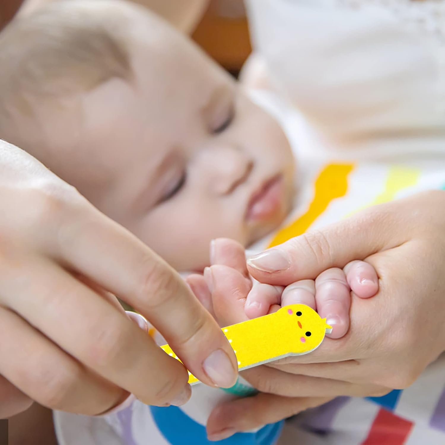 Juego de 4 limas de uñas de lujo para bebés, suaves y suaves para bebés, tablas de esmeril de larga duración adecuadas para recién nacidos y bebés