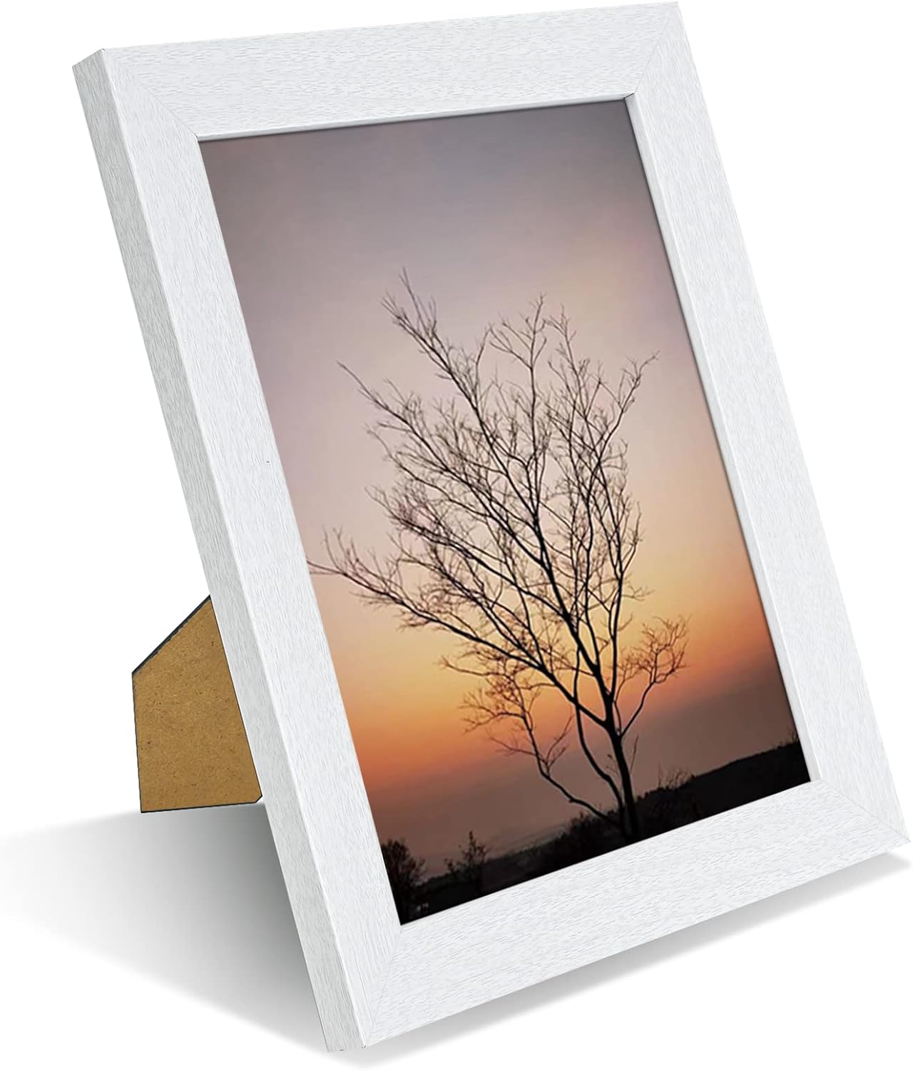 Nacial Juego de 4 marcos de fotos de 4 x 6 pulgadas, marco de fotos blanco con plexiglás HD, marcos de fotos para pared o mesa