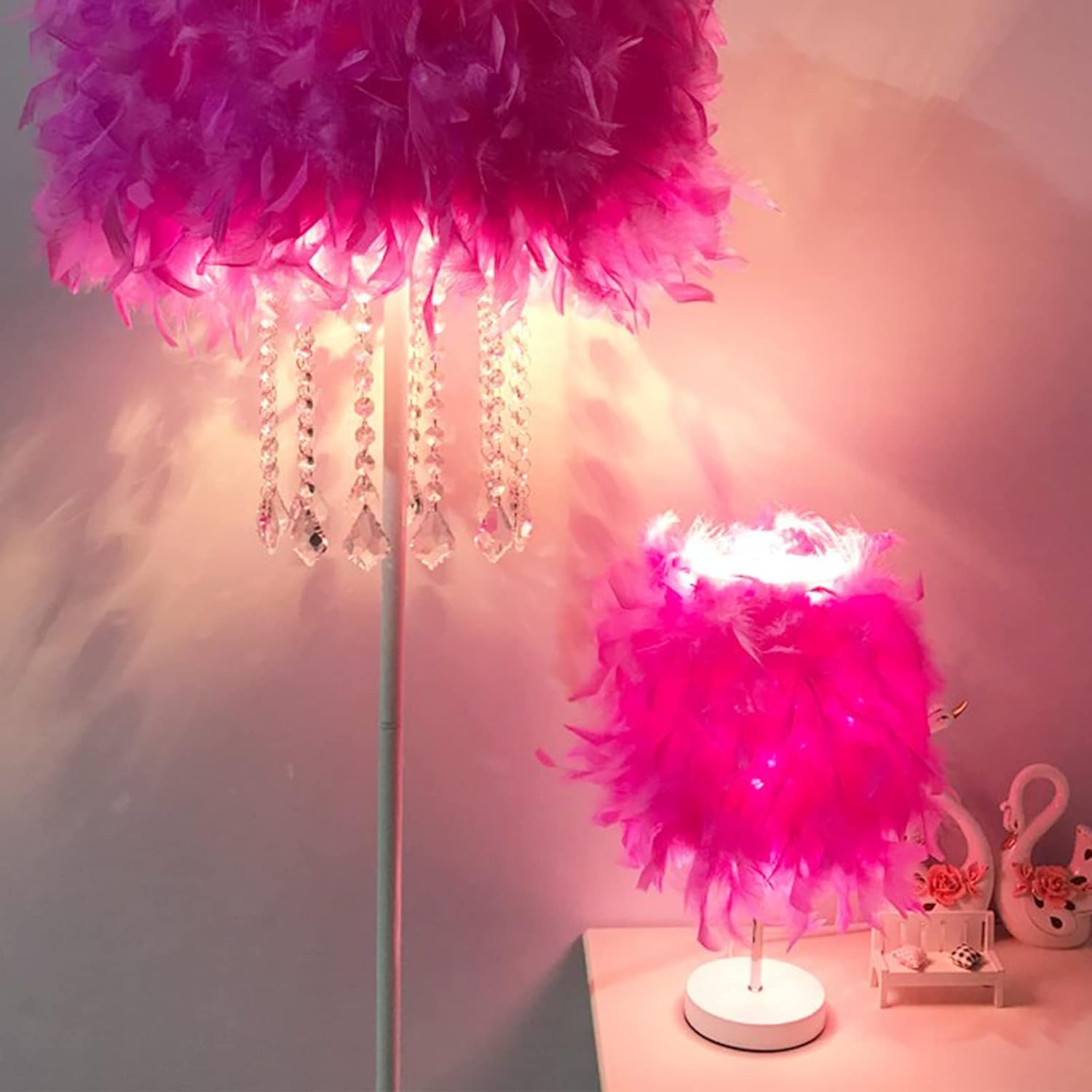 HaiMay Boa de plumas de pavo de 4.4 yardas 40G para manualidades, accesorios de ropa, vestido de boda latino, decoración de disfraces de fiesta en