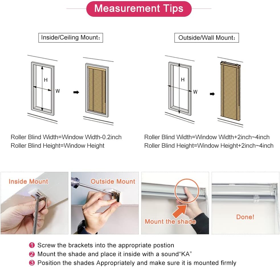 Persianas de vinilo de 1 pulgada para ventanas con cable, persianas y persianas, mini persianas para ventanas, persianas horizontales, persianas de