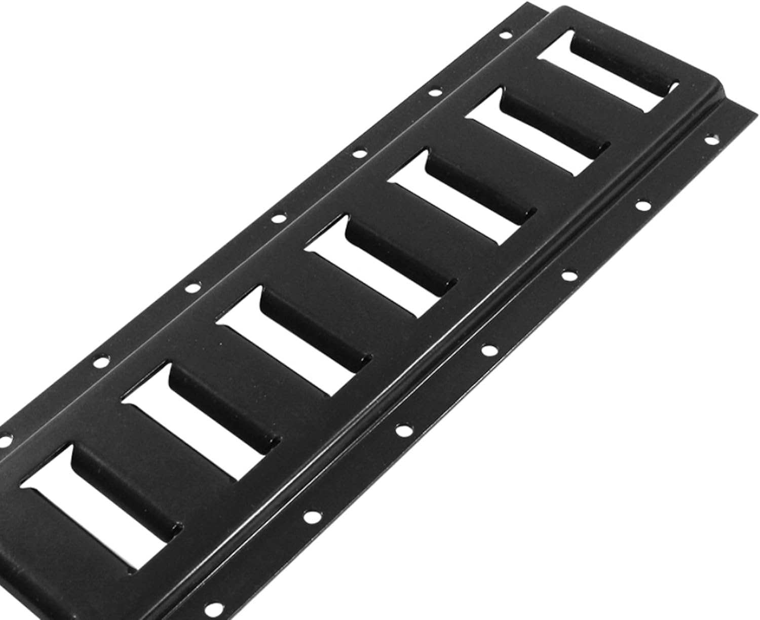 Pit Posse 11015BK-8 – Riel de amarre de pista E de 5 pies, rieles horizontales de acero – Fabricado en Estados Unidos – eTrack ajustable negro con