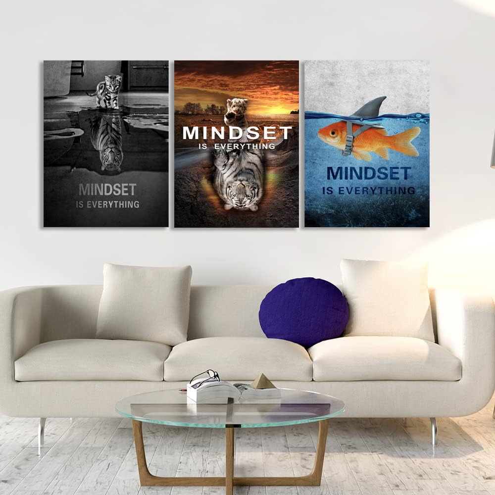 Éxito – Pintura inspiradora para pared, decoración de pared de oficina, lienzo motivacional para pared, póster negro positivo inspirador,