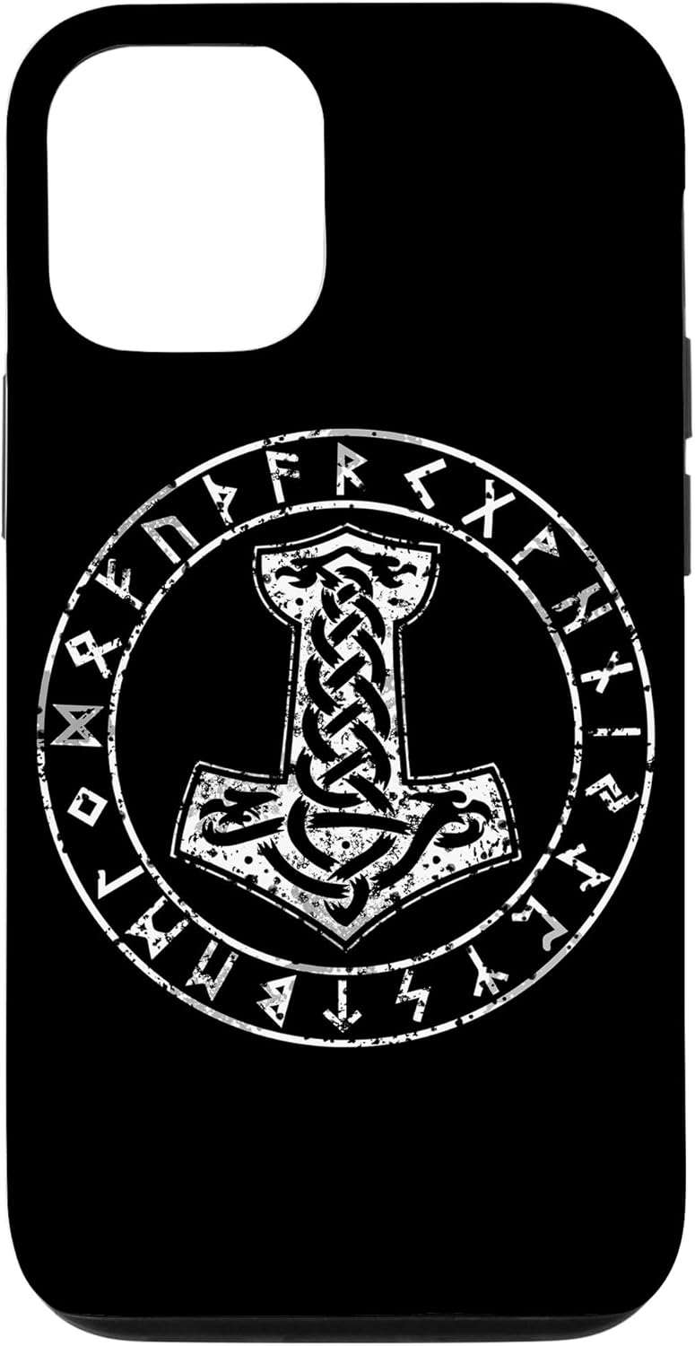 Funda para iPhone 14 Mjolnir Thor Hammer Viking Norse Mythology