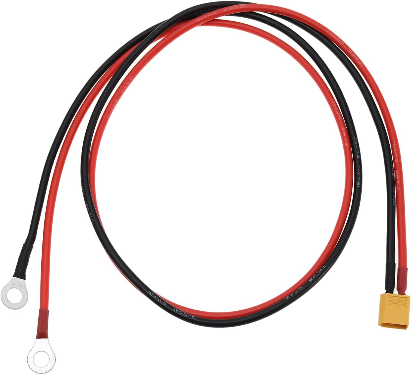 XT60 a O Ring Terminal Cable XT60 Macho a O-Ring Macho Cable XT60 a O Ring Connection Wire Accesorios para Control Remoto Aviones Coches de Juguete