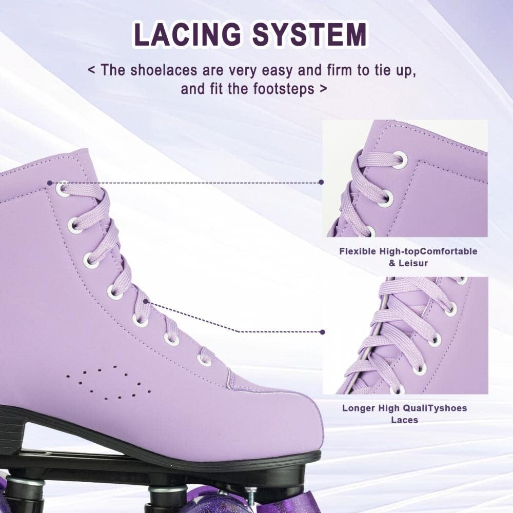 YYW Patines de ruedas para mujeres y niñas, cómodos y elegantes patines de ruedas de alta calidad para principiantes, para interiores y exteriores,