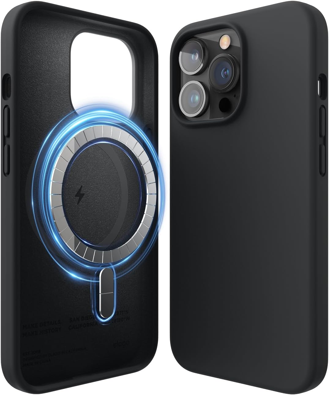 elago Funda magnética compatible con MagSafe y iPhone 13 Pro de 6.1 pulgadas, imanes integrados, silicona líquida, funda protectora, compatible con