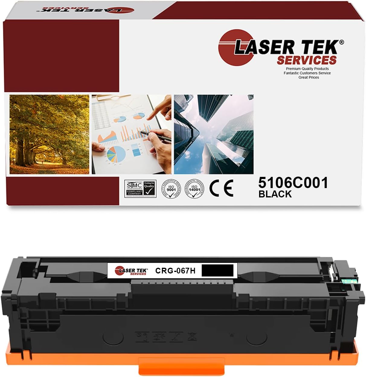 Laser Tek Services Cartucho de tóner de repuesto compatible para impresoras 067H 5106C001 de alto rendimiento compatible con impresoras Canon