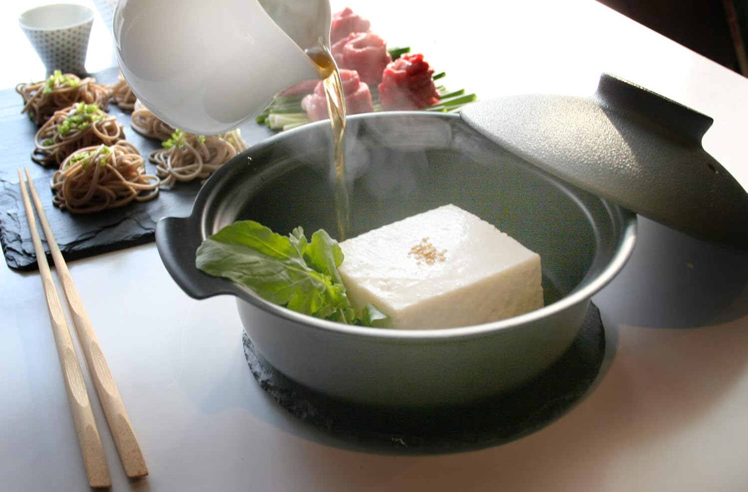 PRESSENCE IH DONABE 118-06367 Tabletop Pot, Silver, 9.4 inches (24 cm), Made in Japan, Induction Compatible