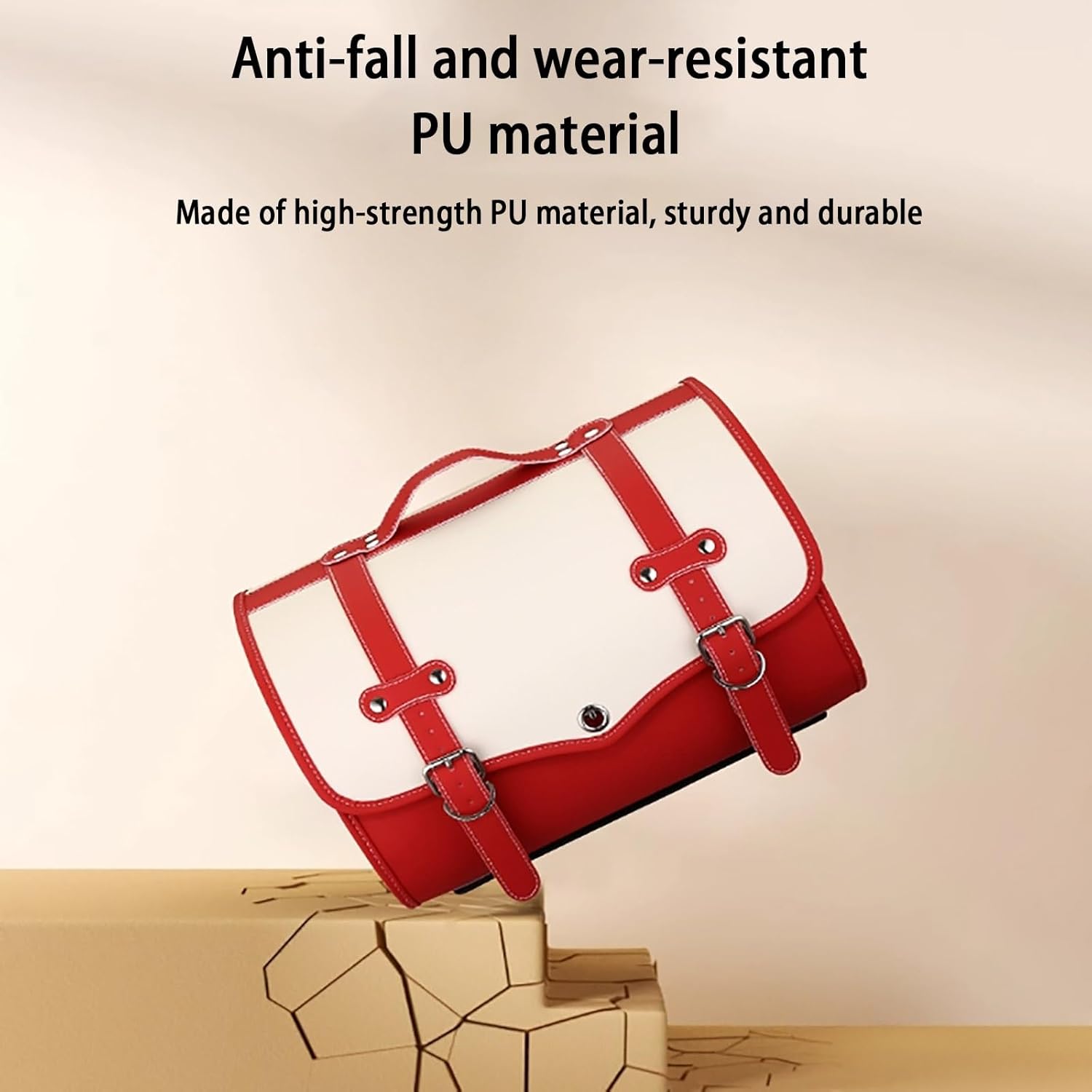 Baúl superior de cuero retro para motocicleta, baúl universal impermeable para motocicleta, baúl de viaje para almacenamiento de equipaje de casco