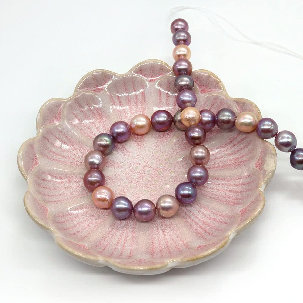 Tucus Perlas naturales de agua dulce Edison Cuentas para hacer joyas DIY Collar Pendientes Collar Pendientes Perlas Redondas Accesorios 9 0.394 in