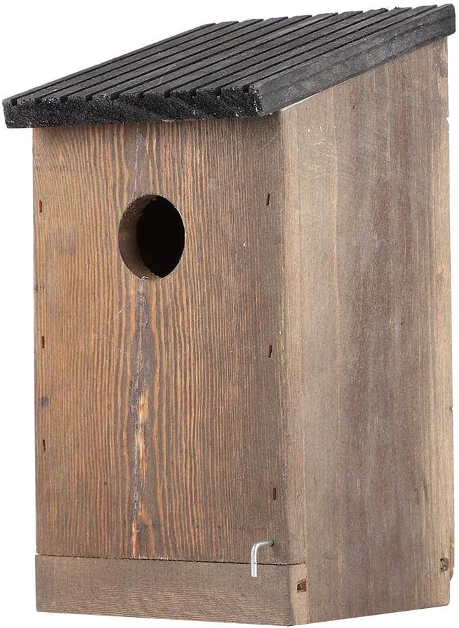 Fydun Hanging Wooden Bird House DIY Breeding Parrots Bird Nesting Box for Outdoor Garden Decoration Hanging Wooden Bird House for Family