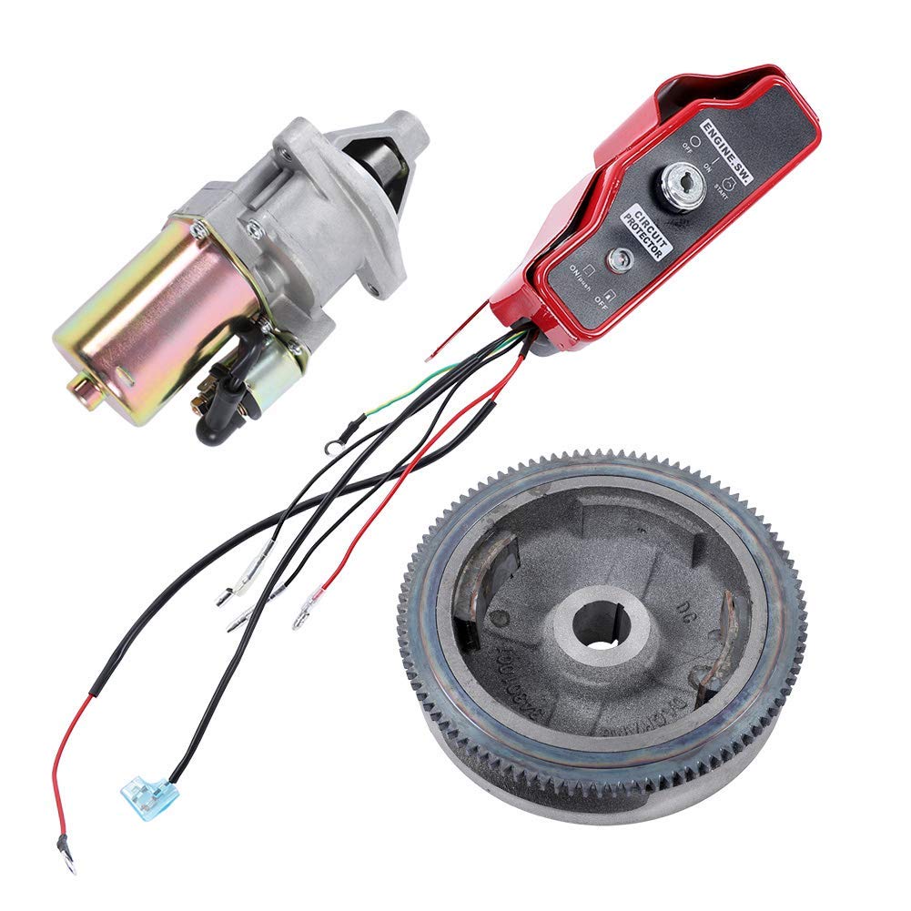 Kit de arranque eléctrico apto para GX340 11HP GX390 13HP Motor de arranque Interruptor de volante de encendido para GX340 GX390 Kit de arranque de
