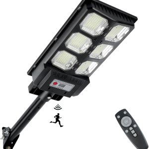 SZPIOSTAR Luces solares para exteriores, luz de calle solar impermeable del atardecer al amanecer con sensor de movimiento y control remoto, lámpara SZPIOSTAR Luces solares para exteriores, luz de calle solar impermeable del atardecer al amanecer con sensor de movimiento y control remoto, lámpara