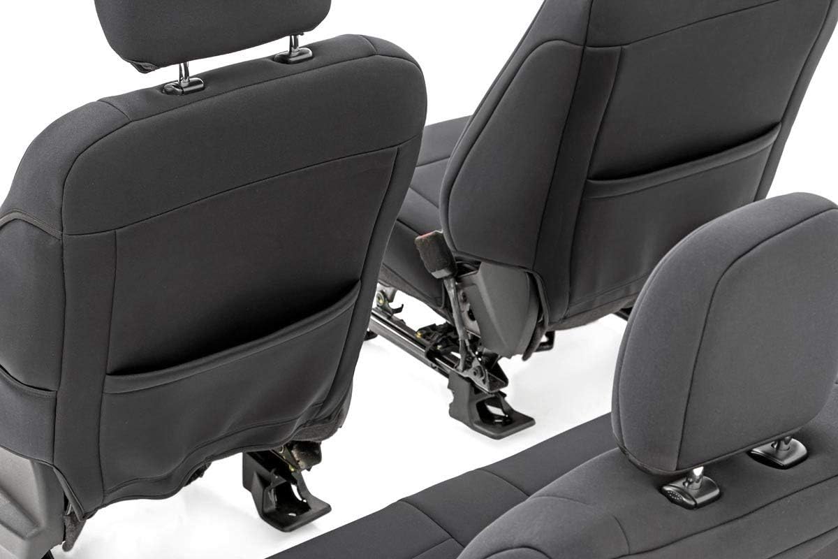 Rough Country Fundas de asiento de neopreno trasero para F-150 15-22  17-22 F-250-91017