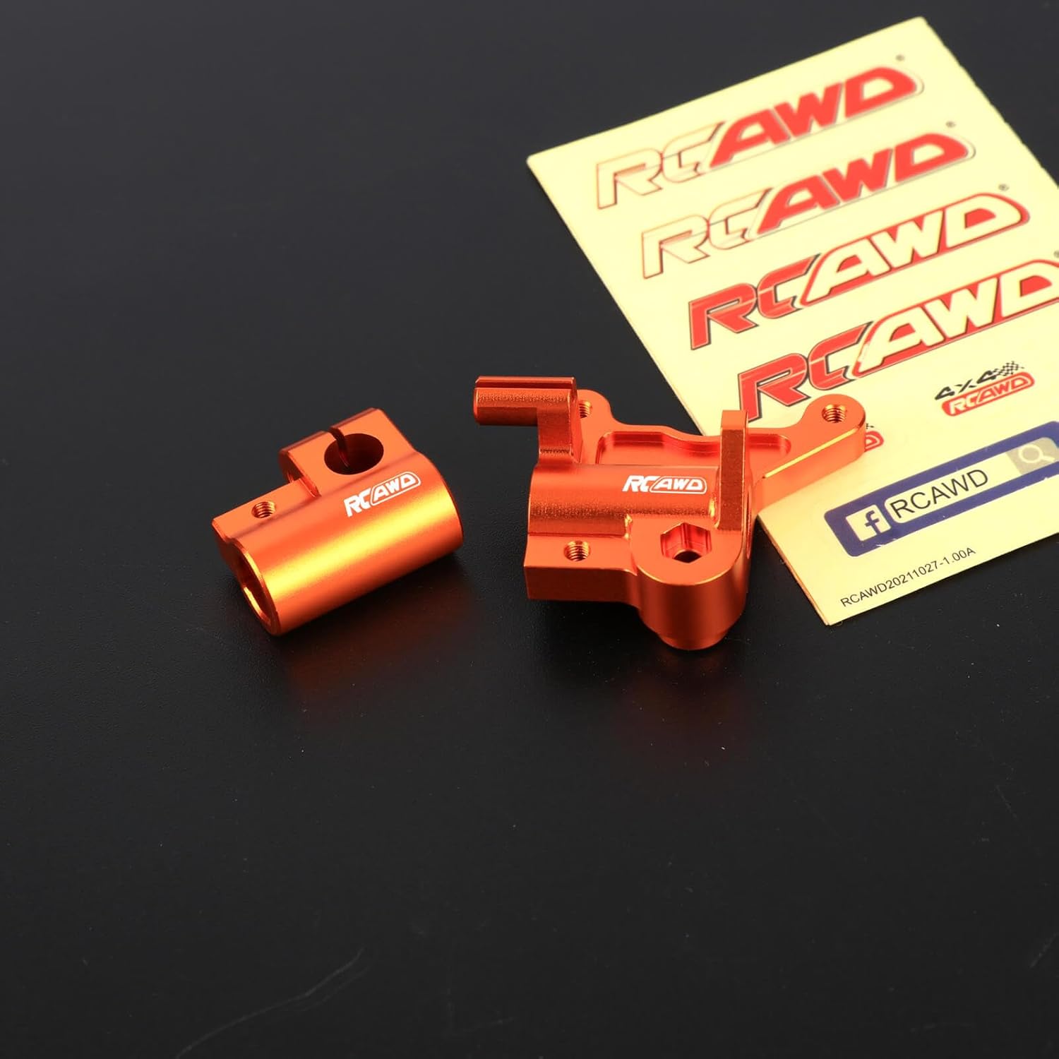RCAWD Juego de terminales de horquilla de aluminio para Promoto-MX LOS264006 Piezas de actualización Naranja