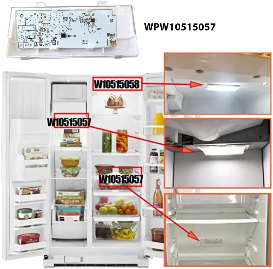 Reemplazo de luz LED WPW10515057 (AP6022533) W10515057 3021141 PS11755866 W10398007 para frigorífico WRS322FDAW04