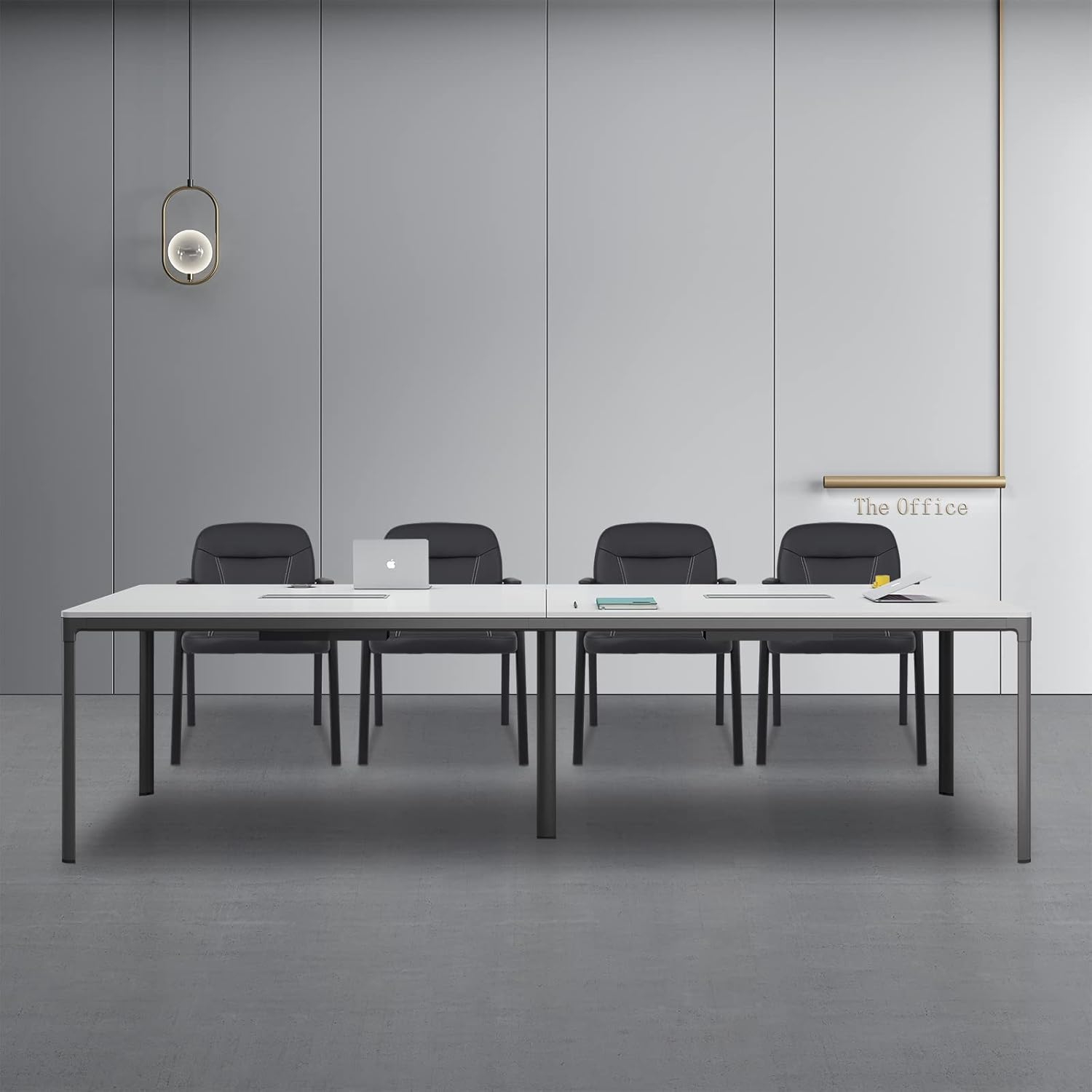 CLATINA Silla de recepción con reposabrazos acolchado de cuero regenerado, silla de invitados de estilo moderno para oficina, reuniones, sala de