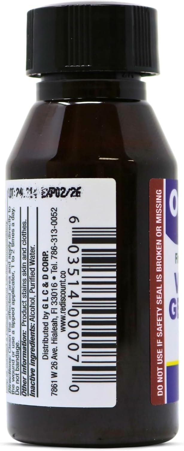 Violeta de genciana 1% USP primeros auxilios antiinfeccioso 1 fl oz (1)