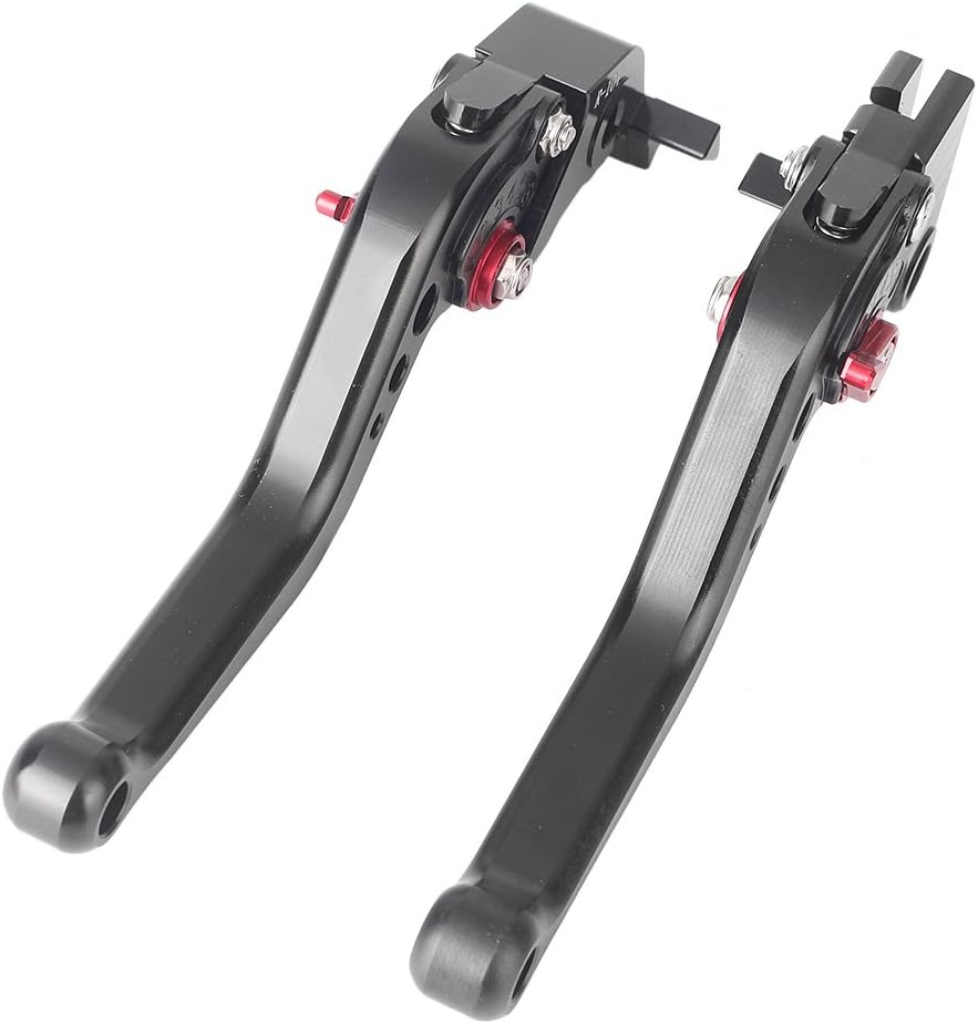 GZYF Palancas de embrague de freno cortopara Yamaha YZF R6 2005-2011YZF R1 2004-2008 negro y rojo