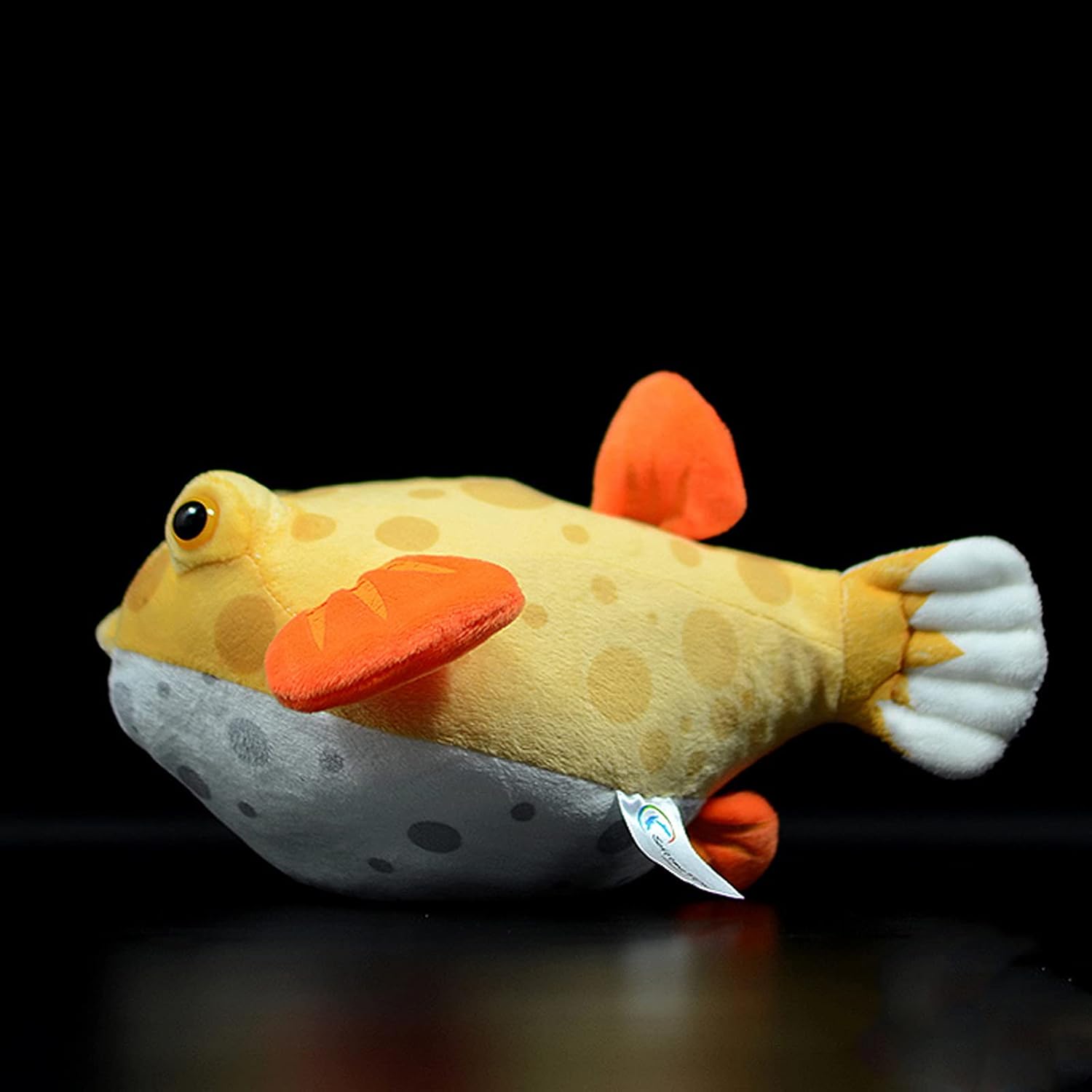 ZHONGXIN MADE Juguete de peluche de pez globo de simulación  Juguete de peluche de pez globo amarillo de la vida real, animales marinos, juguetes de