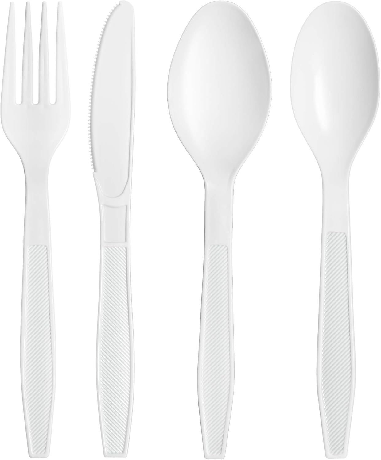 500 cucharaditas Plastimade White – Cuchara desechable de plástico extra pesada, ideal para bodas, catering, fiestas, bufetes, eventos o uso diario,