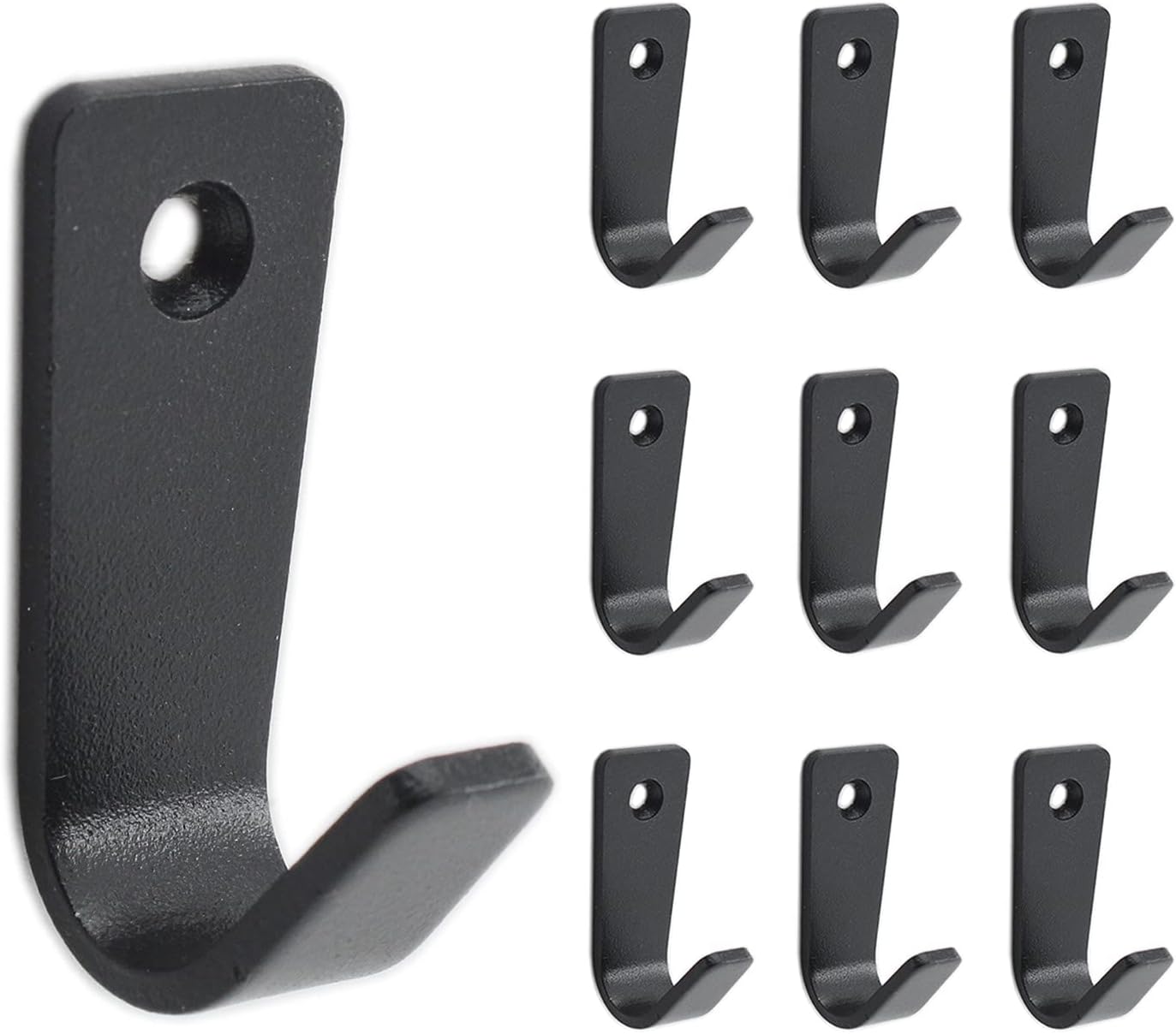 Ulifestar 10 ganchos para colgar abrigos de pared, ganchos de acero inoxidable resistentes para colgar abrigos, ganchos no se oxidan montados en la